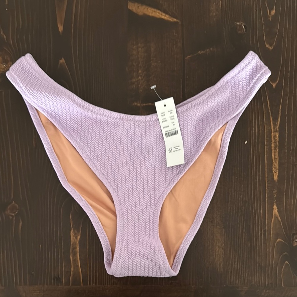 J. Crew Purple High-Cut Bikini Bottom